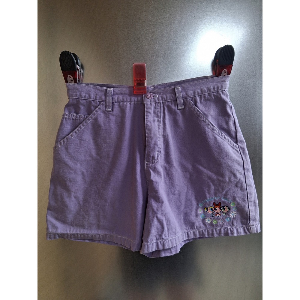 Cartoon Network Powerpuff Girls Purple Shorts Vintage XL 14 16 Cotton Denim